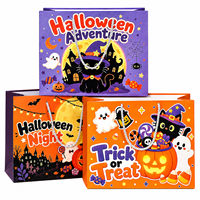 Sacs de courses personnalisés pour Halloween, sacs en papier cartonné blanc avec votre propre logo pour les cadeaux saisonniers, les fournitures de fête et l'emballage de détail