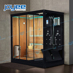 JOYEE bathroom indoor 2 4 persons glass home shower steam bath sauna steam and shower cabin with sauna steam shower with frame