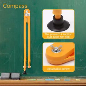 Minifish 1m vàng nhựa từ giảng dạy bộ <span class=keywords><strong>2</strong></span> tam giác thước đo La bàn từ giảng dạy Cai Trị cho văn phòng trường học sử dụng - Product Image 6