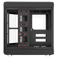 Nouvel Boîtier PC Gaming 2025 en Verre Double Face Tour ATX Moyen avec Écran LCD