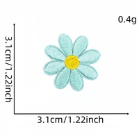 Patchs brodés marguerites colorées en gros, appliques florales multi-tailles pour vêtements, sacs, chapeaux, décoration DIY