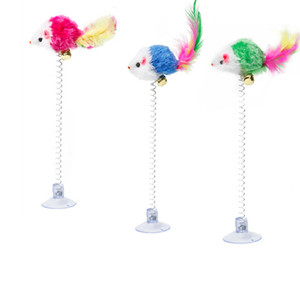 Suction Cup <b>Mouse</b> Cat Stick 20Cm Mixed Colors Bouncy Teasing Toy For Cats - Product Image 3