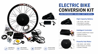 Kit de conversion de vélo électrique Grace Ebike 48/52/72V 5000w avec moteur à moyeu sans balais, batterie au lithium et roue MTX39