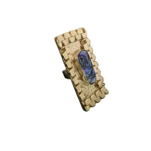 Gemstone Rings Handmade Multi Fancy Gold Plated Ring Supplier Custom Women Gold Plated Rings Chunky Wedding