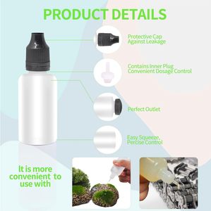 Botella de Plástico con Gotero para Líquidos, Aceites Esenciales y Medicamentos, Portátil, Vacía, de 3ml, 5ml, 10ml, 15ml, 20ml, 30ml, 50ml, 100ml, 120ml, con Serigrafía - Product Image 2