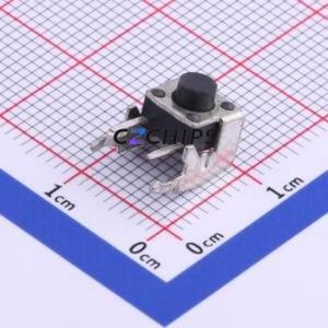 TS-1102N-5516 Tactile Switch Bent Lead Through Hole,6x6mm Switch Single Pole Single Throw Rectangle Button 1.6N Right Angle - Product Image 1