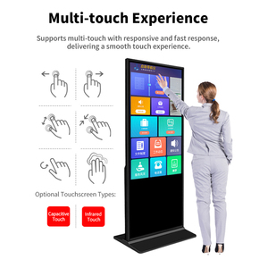 43 55 65 inç dijital ekran kurulu tabela Adevetising Kiosk LCD dokunmatik ekran kapalı akıllı WIFI zemin standı reklam oyuncu - Product Image 5