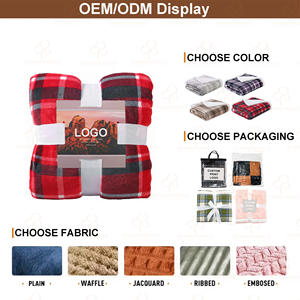 Kostenlose Probe Großhandel Verdicken Warm Flanell Sherpa Fleece 2ply Decke Custom Printed <span class=keywords><strong>Plaid</strong></span> Throw Blanket für den Winter - Product Image 4