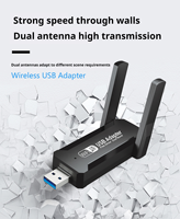 Nuevo Adaptador WiFi USB AC1300 de Doble Banda 2.4GHz 5GHz, Tarjeta de Red Inalámbrica para Computadora Portátil y de Escritorio