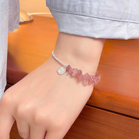 925 argent Sterling Citrine blanc cristal Aventurine fraise Quartz péridot Bracelet pour femmes filles bijoux fins