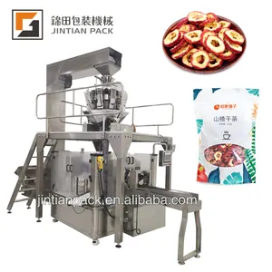 JINTIAN PACK 10 14 heads weigher pre-made bag cashew nuts granule automatic Doypack pouch packaging machine