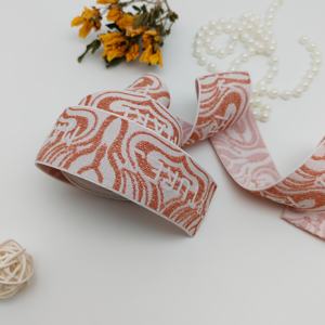 Sangle Jacquard en Nylon Épais Tissé Souple et Très Élastique HH4K K20LS067-38A-01 avec Logo Personnalisé d'Usine pour Sous-vêtements - Product Image 4