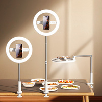 Jopree K28 Lumière LED circulaire à intensité variable, température de couleur réglable 3000-6500K, télécommande, support de lampe annulaire en plastique pour TikTok