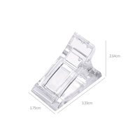 Outils de manucure DIY pour nail art, pinces à ongles en acrylique transparent, clips pour extension rapide des ongles en gel, pinces UV pour extension d'ongles