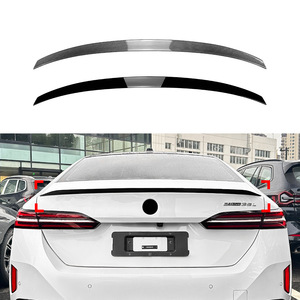 Bmw Rear Spoiler Piano Black Carbon Fiber Texture Ducktail Trunk Wing For 5 Series I5 G60 2024+ - Product Image 1
