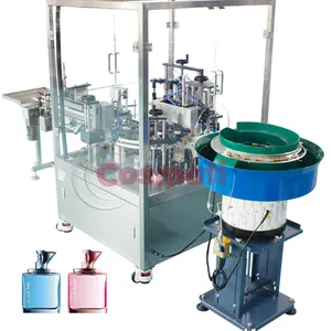 2024 Fully automatic perfume negative pressure filling machine perfume bottle washing filling and capping machine