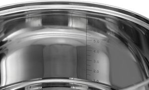 Batterie de cuisine moderne minimaliste en acier inoxydable 304, avec poêle à fond simple et couvercle en verre écologique, pour cuisinière à gaz, cuisine domestique et extérieur - Product Image 5