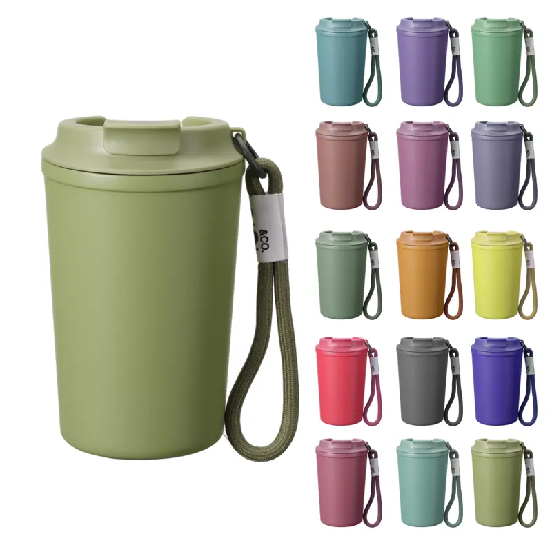 Thăng hoa Mug 380ml xách tay thép không gỉ nhiệt cách điện cà phê du lịch Mug