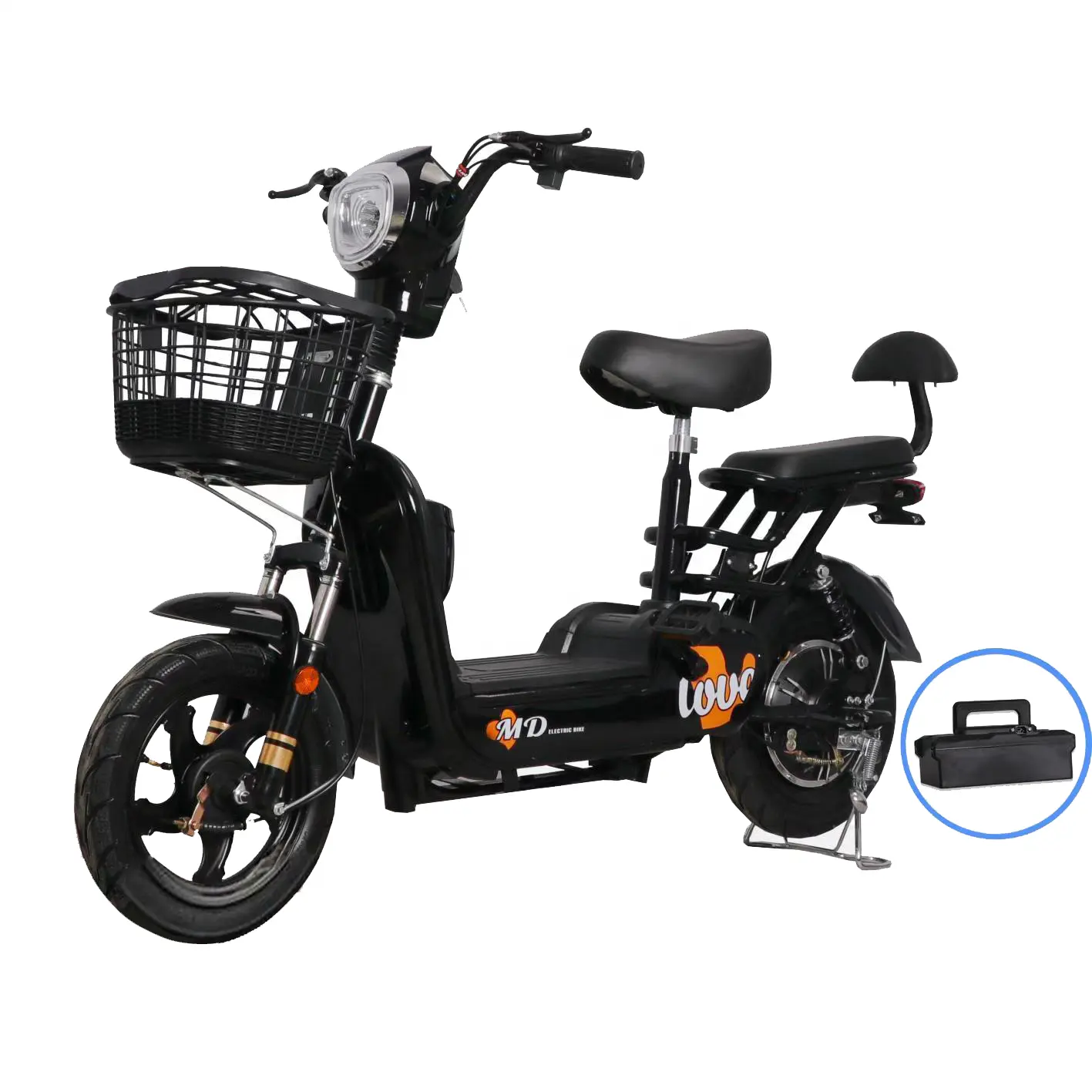 Niedriger Preis 14 Zoll fetten Reifen Elektro fahrrad Moped Großhandel 350W leistungs starke Dame Elektro fahrrad