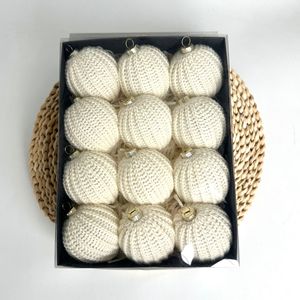 2025 Venta caliente 6cm 8cm ganchillo hecho <span class=keywords><strong>a</strong></span> mano decoración de vacaciones ambiente tejido colgante BOLA DE <span class=keywords><strong>Navidad</strong></span> - Product Image 1
