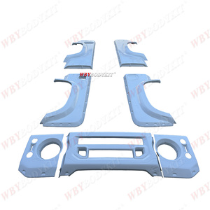 Para el modelo <span class=keywords><strong>Land</strong></span> <span class=keywords><strong>Rover</strong></span> Defender 90 110 Parachoques de coche Kit de carrocería ancha Guardabarros traseros delanteros Piezas de automóvil Rejillas exteriores de coche Campanas - Product Image 4