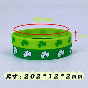 Pulsera de Silicona con Trébol, Brazalete para el Día de San Patricio, Joyería Decorativa Impermeable para Fiestas, para Hombres y Mujeres - Product Image 5