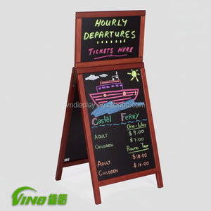 Meilleures ventes VINO CB224 Étagère d'affichage pliable en bois écologique Restaurant Publicité Tableau noir Tableau d'écriture 5mm/6mm/8mm/10mm - Product Image 1