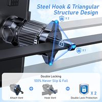 Soporte para Teléfono de Coche para Rejilla de Ventilación, Clip Metálico con Giro 360°, Pedido al por Mayor °   Rotación, Liberación con un Botón, Logotipo Personalizado para Todos los Teléfonos Inteligentes