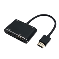 Adaptor 4K HDTV Male ke HDTV VGA Female dengan Port Audio 2in1 untuk Komputer, Proyektor, TV
