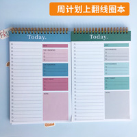 Grande Vente Planificateur Hebdomadaire Personnalisable Format B5/A6 avec Reliure Spirale Couverture PP PVC Fournitures de Bureau et Scolaires