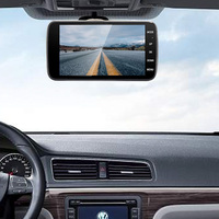 Écran tactile 4 pouces Stream Media Car DVR Cam Dual Lens Rear View Mirror Auto Dashcam Video Recorder Car HD Dash Camera