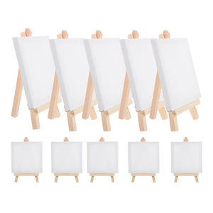 Tenere sorridente 10x10cm Mini cotone arte bianca <span class=keywords><strong>Kit</strong></span> di pittura su tela <span class=keywords><strong>per</strong></span> bambini pittura acrilica con cavalletto - Product Image 1