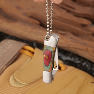 มีดพับขนาดเล็กพกพา EDC แบบพวงกุญแจ มีดพกบางสำหรับผู้หญิง มีดปอกผลไม้ - Product Image 4