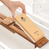 Support réglable pour pierre à aiguiser, antidérapant, en bois d'acacia naturel, pour affûtage universel de couteaux de cuisine, personnalisable