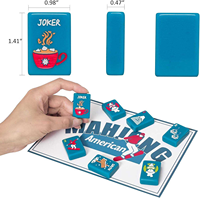 Tuiles de Mahjong Américaines Thème Station de Ski, Tuiles de Mahjong de Luxe, Tuiles de Mahjong Hiver, Ensemble de Voyage Mahjong pour Collection de Fêtes