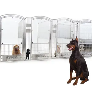 Fábrica Caniles Veterinários Embarque Canil Interior Luxo Grande Veterinário Modular Dog Kennel Gaiola Windproof Isolamento Sonoro Dog Run