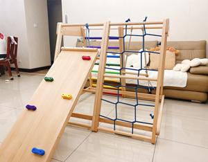 Cadre d'escalade en <span class=keywords><strong>bois</strong></span> WestShore pour enfants Échelles Jouets Jeu d'escalade <span class=keywords><strong>Arche</strong></span> d'escalade intérieure et cadre de rampe pour aire de <span class=keywords><strong>jeux</strong></span> extérieure pour enfants - Product Image 6