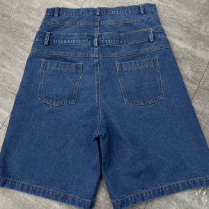 Shorts <span class=keywords><strong>en</strong></span> <span class=keywords><strong>jean</strong></span> double <span class=keywords><strong>taille</strong></span> pour hommes, style hip-hop, nouvelle conception personnalisée Guangzhou Shangshang - Product Image 3