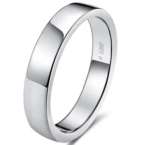 RINNTIN SR73 Wholesale 925 Silver Costume Silver Jewelry wedding Rings for men