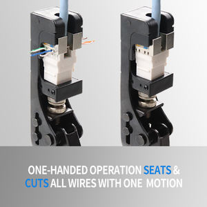 Herramienta de punzonado modular RJ45, herramienta de crimpado de <span class=keywords><strong>180</strong></span> grados, con conector keystone, de terminación de velocidad - Product Image 5