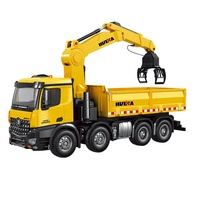 Truk Pengangkut Konstruksi Remote Control Huina 1538 2.4GHz Skala 1/14 26CH 3 in 1 RC Truk Pengangkut Kayu Mainan untuk Hadiah Anak-Anak