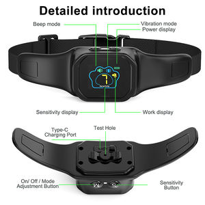 नए उत्पादों रंग स्क्रीन रिचार्जेबल डबल मोटर विरोधी छाल डिवाइस कुत्ते के लिए छाल कॉलर - Product Image 6