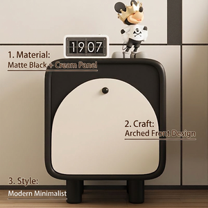 <span class=keywords><strong>Comodino</strong></span> Rosa <span class=keywords><strong>per</strong></span> Bambini in Legno Massello, Design Carino con Bordi Arrotondati, Stile Wabi Sabi Minimalista <span class=keywords><strong>per</strong></span> Camera da Letto delle Ragazze - Product Image 3
