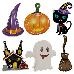 Rompecabezas 3D de Halloween 2026, Juguete DIY para Armar, Estilos Variados, Decoración para Fiestas Infantiles, Juego de Manualidades - Product Image 1