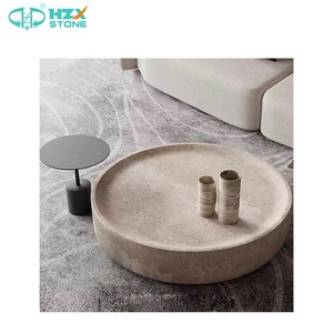HZX Factory Price Natural <strong>Marble</strong> <strong>Stone</strong> Travertine <strong>Stone</strong> Slab for <strong>Marble</strong> Coffee Table Customized Luxury Hotel Hall Decoration - Product Image 2