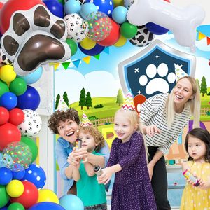 Kit d'arche de ballons en forme de patte pour la vente en gros, avec ballon en aluminium en forme d'os de chien et ballons à empreintes de pattes pour décorations de fête d'anniversaire - Product Image 3