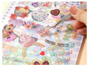 Kit de Juguetes de Pegatinas Reutilizables DIY, Libro de Actividades de Decoración de Joyas y Vestidos Elegantes para Niñas - Product Image 3
