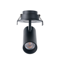 Spot noir réglable en usine dali dimmable led downlight en aluminium plafonniers encastrés
