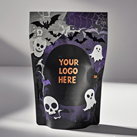 Sachets refermables en gros pour Halloween, personnalisés, en plastique de qualité alimentaire, pour bonbons, snacks et cadeaux de fêtes