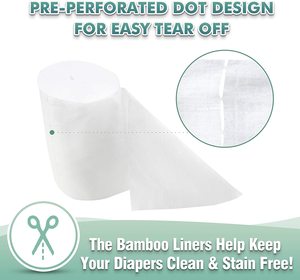 Cubierta de limpieza desechable Biodegradable para bebé, inserto de tela, pañal, paños de Bambú - Product Image 6